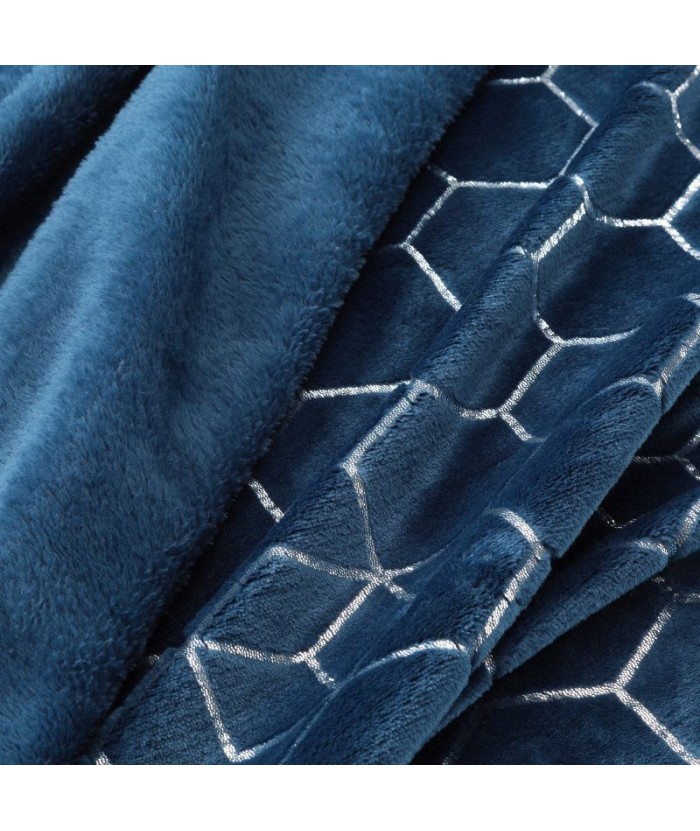 Koc pluszowy Vanesa 70x160 granatowy