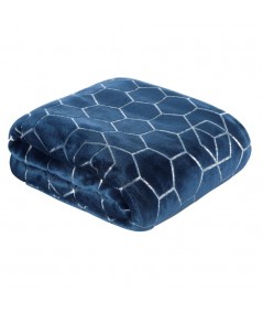 Koc pluszowy Vanesa 70x160 granatowy