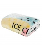 Koc pluszowy Ice 150x200 biały/zielony