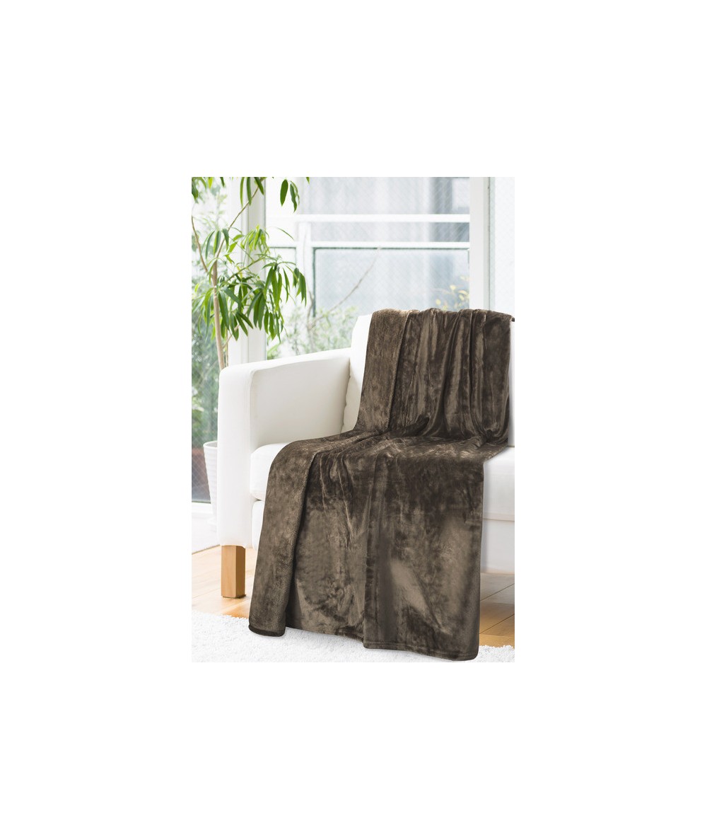 Koc pluszowy Soft 150x200 brązowy