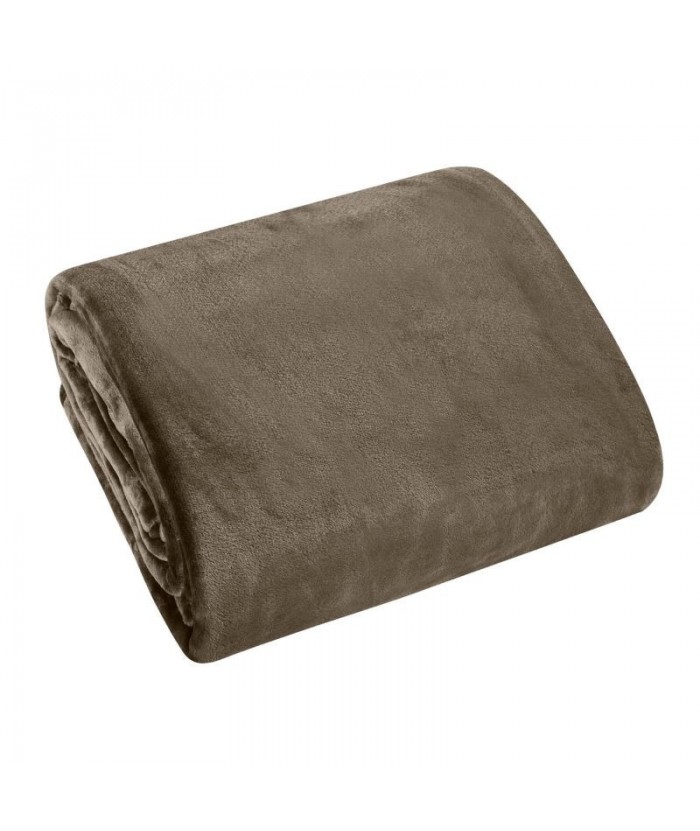 Koc pluszowy Soft 150x200 brązowy