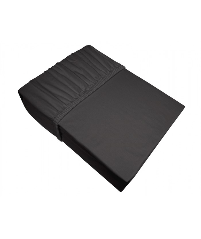 Prześcieradło bawełna jersey Frotex 160X200 z gumką ciemnopopielate