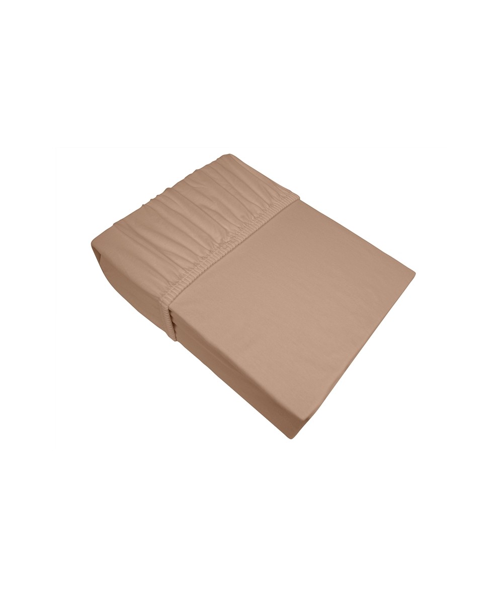 Prześcieradło bawełna jersey Frotex 160X200 z gumką beżowe