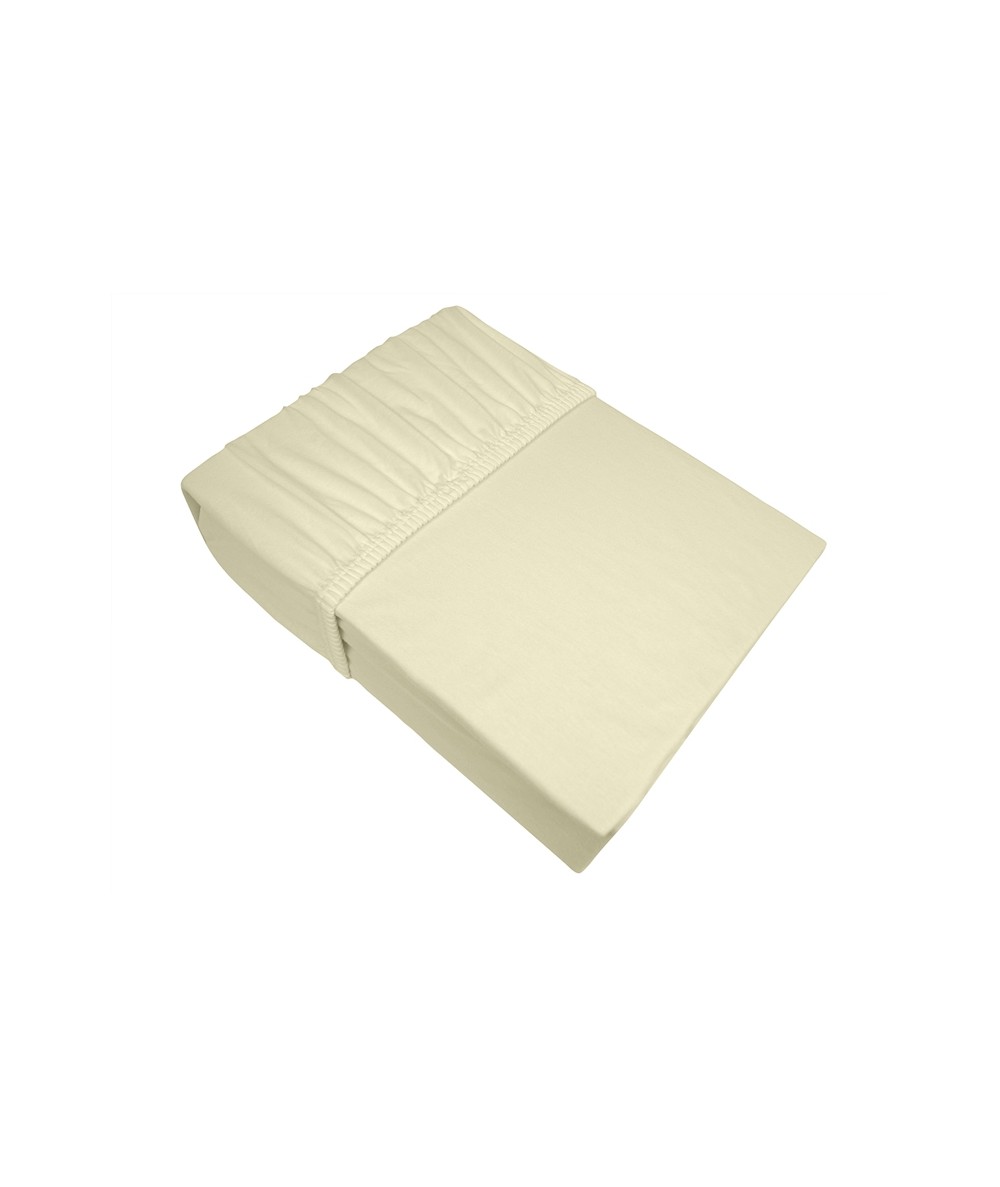Prześcieradło bawełna jersey Frotex 140X200 z gumką kremowe