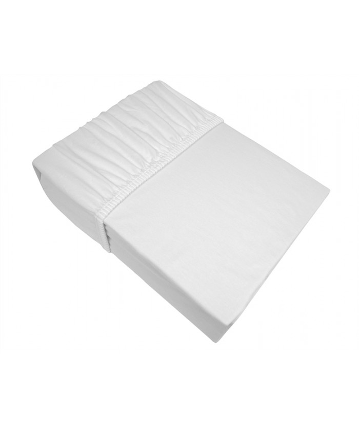 Prześcieradło bawełna jersey Frotex 140X200 z gumką białe