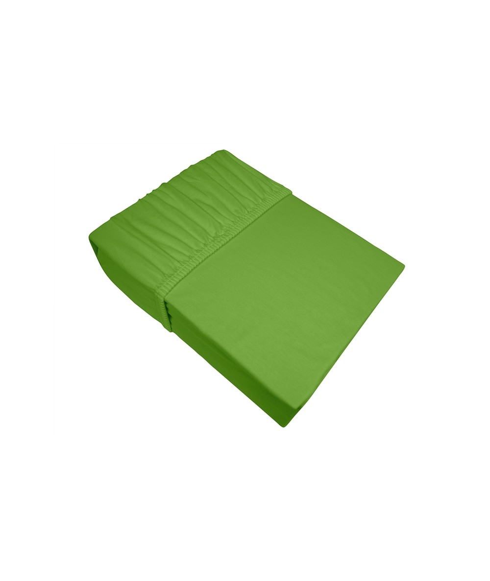 Prześcieradło bawełna jersey plus Bielbaw 160X200 z gumką limonkowe
