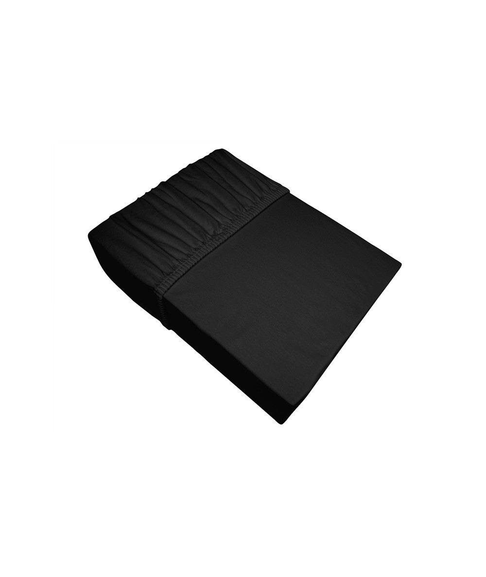 Prześcieradło bawełna jersey plus Bielbaw 200x220 z gumką czarne