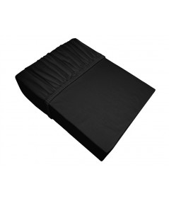 Prześcieradło bawełna jersey plus Bielbaw 200x220 z gumką czarne