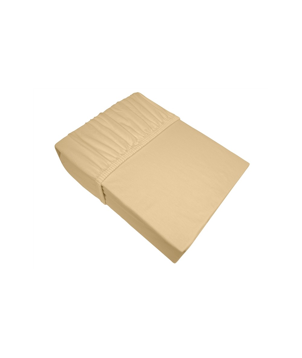 Prześcieradło bawełna jersey plus Bielbaw 180X200 z gumką cappucino