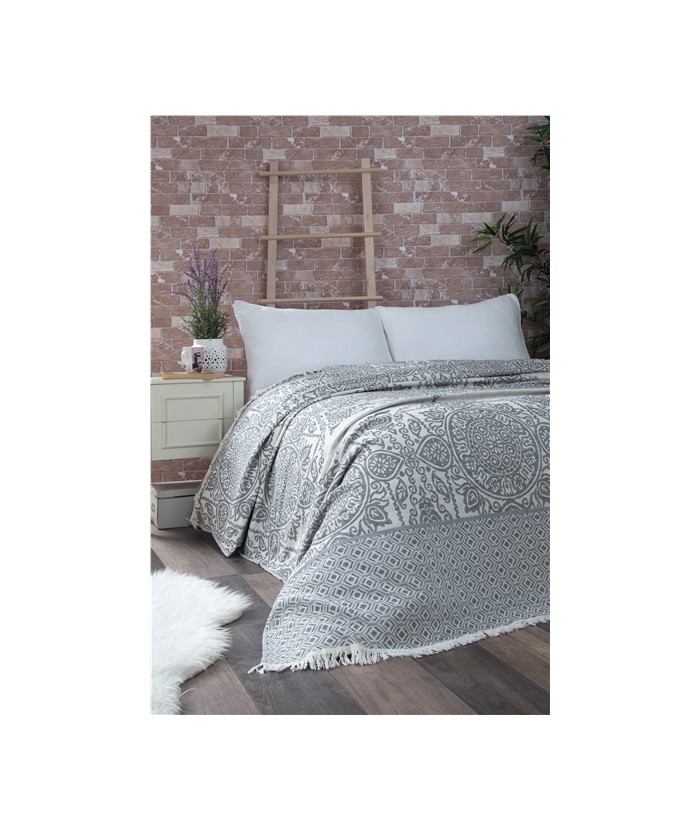 Narzuta Bawełna Premium 220X240 Boho Popiel