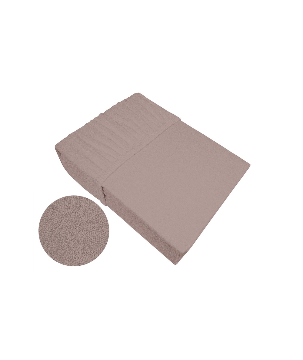 Prześcieradło bawełna frotte Frotex 140x200 z gumką cafe