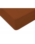 Prześcieradło bawełna jersey 120x200 z gumką brązowe