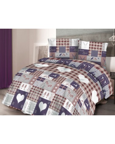 Pościel flanela bawełniana Flanellini 44-1 200x220 + 2x70x80 