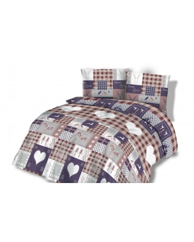 Pościel flanela bawełniana Flanellini 44-1 200x220 + 2x70x80 