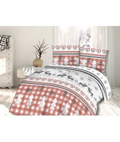 Pościel flanela bawełniana Flanellini 63-2 160x200 + 2x70x80 