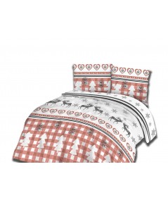 Pościel flanela bawełniana Flanellini 63-2 160x200 + 2x70x80 