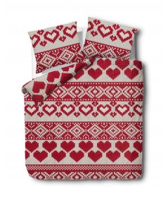 Pościel flanela bawełniana Flanellini 64-2 180x200 + 2x70x80 