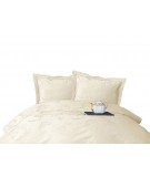Pościel satyna żakardowa Beluga Ecru 160x200 + 2x70x80 Luxury Premium