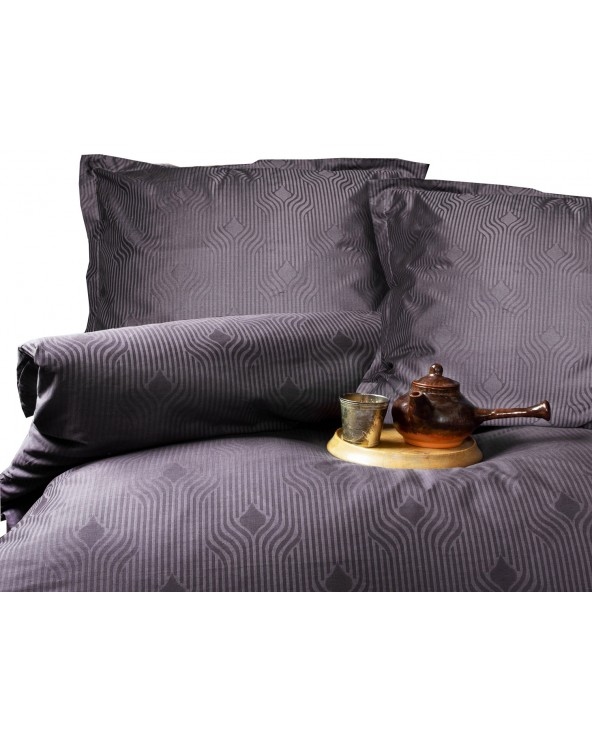 Pościel satyna żakardowa Botilo Grey 200x220 + 2x70x80 Luxury Premium