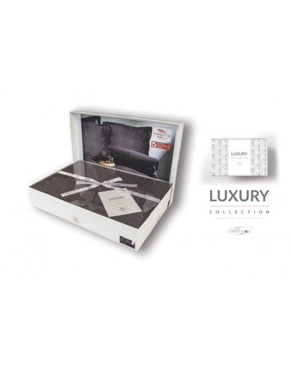 Pościel satyna żakardowa Botilo Grey 200x220 + 2x70x80 Luxury Premium
