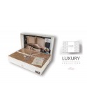 Pościel satyna żakardowa Monte Beige 200x220 + 2x70x80 Luxury Premium