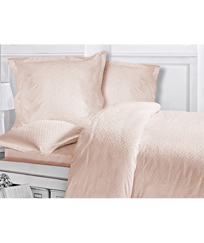Pościel satyna żakardowa Monte Pink 200x220 + 2x70x80 Luxury Premium