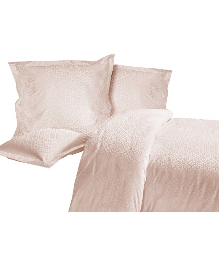 Pościel satyna żakardowa Monte Pink 200x220 + 2x70x80 Luxury Premium