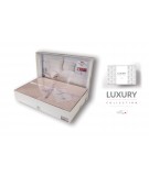 Pościel satyna żakardowa Monte Pink 200x220 + 2x70x80 Luxury Premium