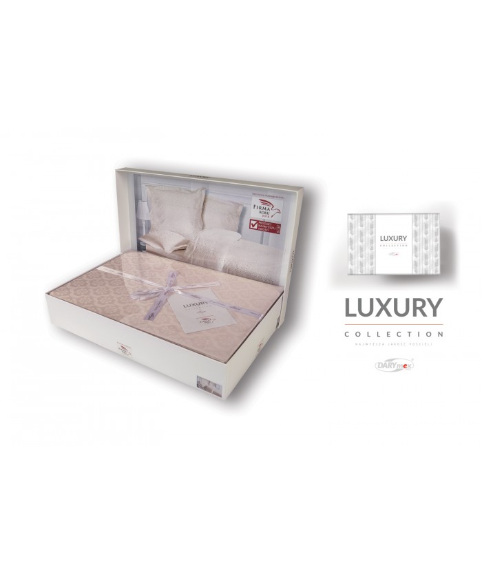 Pościel satyna żakardowa Monte Pink 200x220 + 2x70x80 Luxury Premium