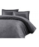 Pościel satyna żakardowa Sal Dark Grey 200x220 + 2x70x80 Luxury Premium