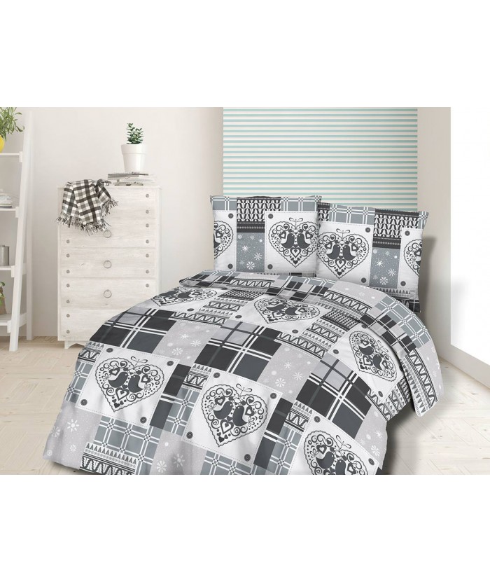 Pościel flanela bawełniana Flanellini 71-2 160x200 + 2x70x80 