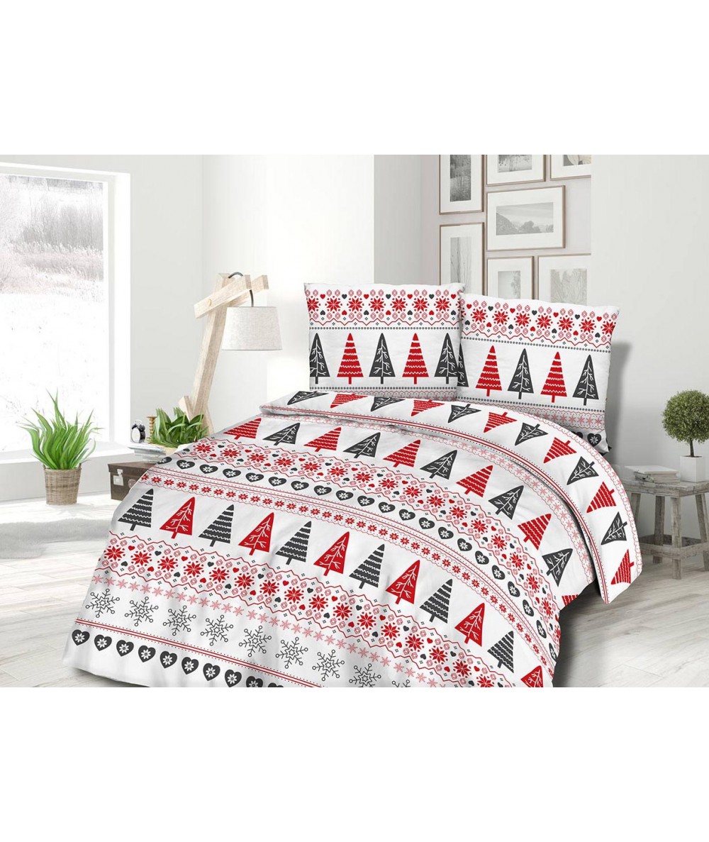 Pościel flanela bawełniana Flanellini 77-1 200x220 + 2x70x80 