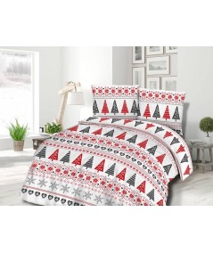 Pościel flanela bawełniana Flanellini 77-1 200x220 + 2x70x80 