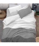 Pościel bawełniana 160x200 + 2x70x80 Wave Grey Exclusive
