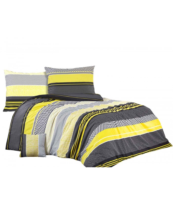 Pościel bawełniana 160x200 + 2x70x80 Zigo Yellow Exclusive Darymex Pościel bawełniana 160x200 + 2x70x80 Zigo Yellow Exclusive
