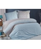 Pościel bawełniana 200x220 + 2x70x80 Hera Blue Exclusive