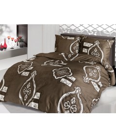 Pościel satyna bawełniana 160x200 + 2x70x80 Noble Brown Exclusive