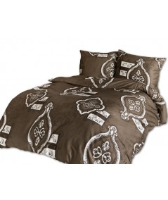 Pościel satyna bawełniana 160x200 + 2x70x80 Noble Brown Exclusive