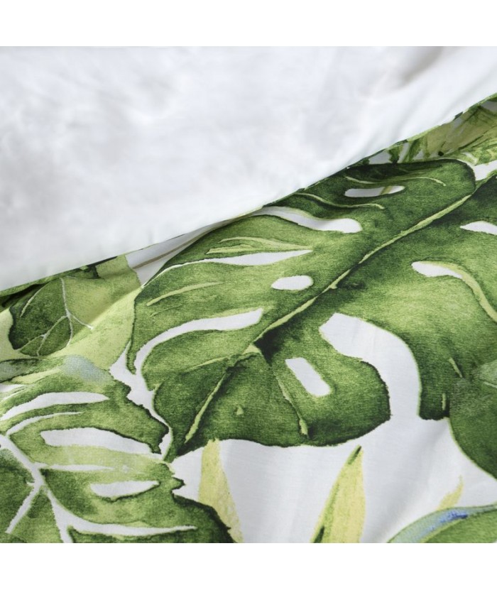 Pościel satyna bawełniana Monstera 1 160x200 +2x70x80