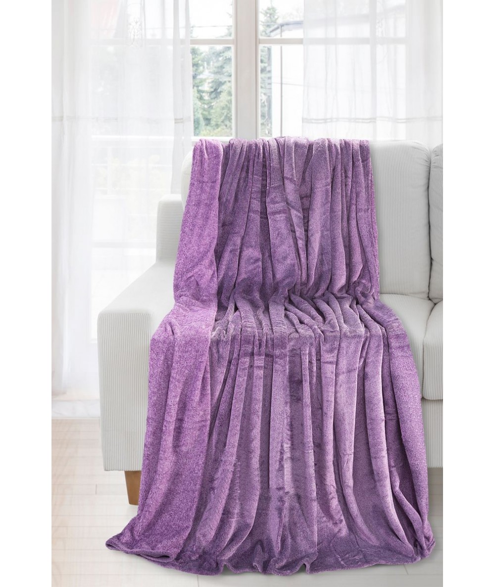 Koc pluszowy Laura 170x210 fioletowy