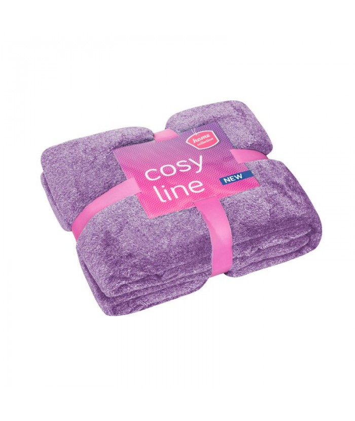 Koc pluszowy Laura 170x210 fioletowy