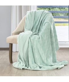 Koc pluszowy Carla 150x200 miętowy