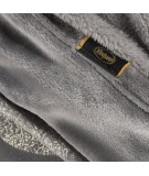 Koc pluszowy Ginko 2 150x200 grafitowy