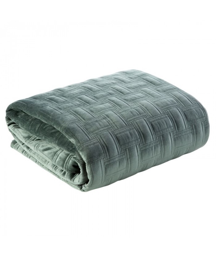 Narzuta velvet Ria 3 220x240 ciemnomiętowa Eurofirany Narzuta velvet Ria 3 220x240 ciemnomiętowa