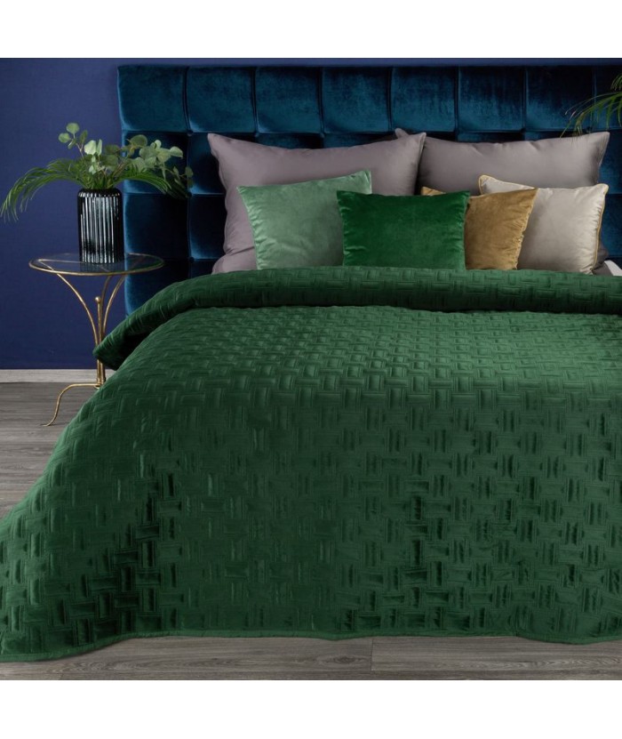 Narzuta velvet Ria 3 220x240 ciemnozielona