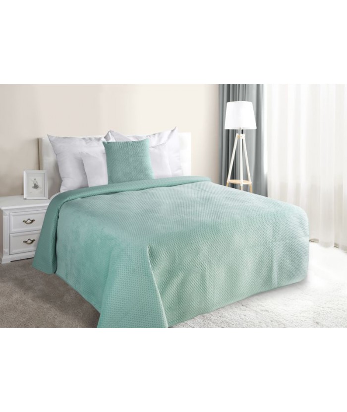 Narzuta velvet Monica 200x220 miętowa Eurofirany Narzuta velvet Monica 200x220 miętowa
