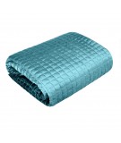 Narzuta velvet Ally 220x240 niebieska