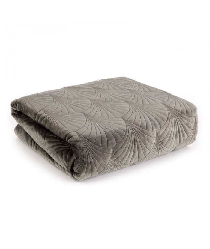 Narzuta velvet Ria 2 220x240 ciemnobeżowa Eurofirany Narzuta velvet Ria 2 220x240 ciemnobeżowa