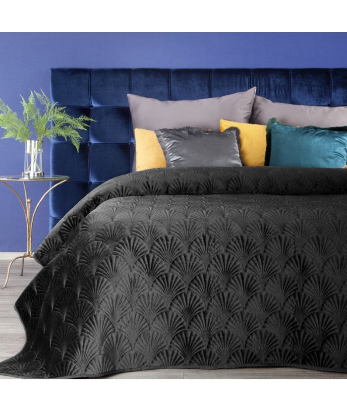 Narzuta velvet Ria 2 220x240 czarna