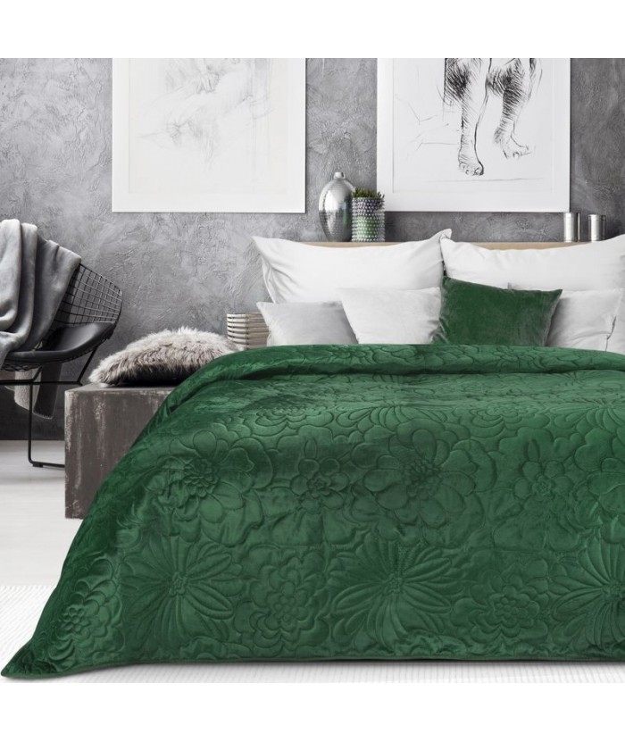 Narzuta velvet Ariel 4 200x220 ciemnozielona